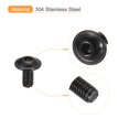 thumbnail image 4 of Unique Bargains Flanged Button Head Socket Cap Screws, 100 Pack M4x6mm 304 Stainless Steel Bolts, 4 of 5
