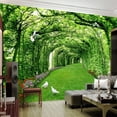 thumbnail image 1 of Papier Peint 3D Pelouse de Forêt Verte SKU# WAL0318, 1 of 1