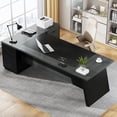 thumbnail image 2 of Tribesigns L-Shaped Executive Desk, 78" Modern Office Desk with Drawers and Lateral File Cabinet, 2 of 5