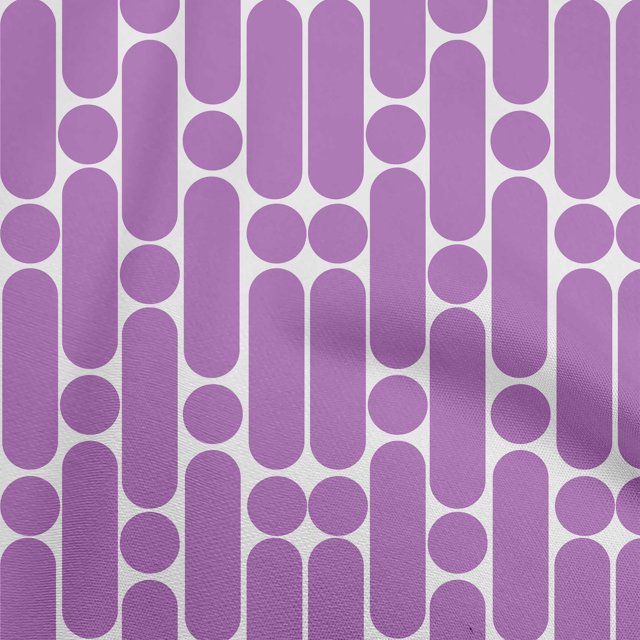oneOone Polyester Spandex Purple Fabric Geometric Sewing Craft Projects Fabric Prints By Yard 56 Inch Wide