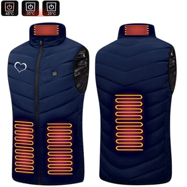 Meichang Heated Vests for Men and Women Sleeveless 4 Heating Zones Electric Heated Coats Heart Graphic Zip Up Heated Jackets Winter Warm Rechargeable Heating Coats