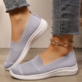 thumbnail image 2 of Mepaouo Chaussures Mocassins de Marche pour Femmes à Enfiler Légères à Bout Rond en Tricot Plates Espadrilles de Course Tennis, 2 of 9
