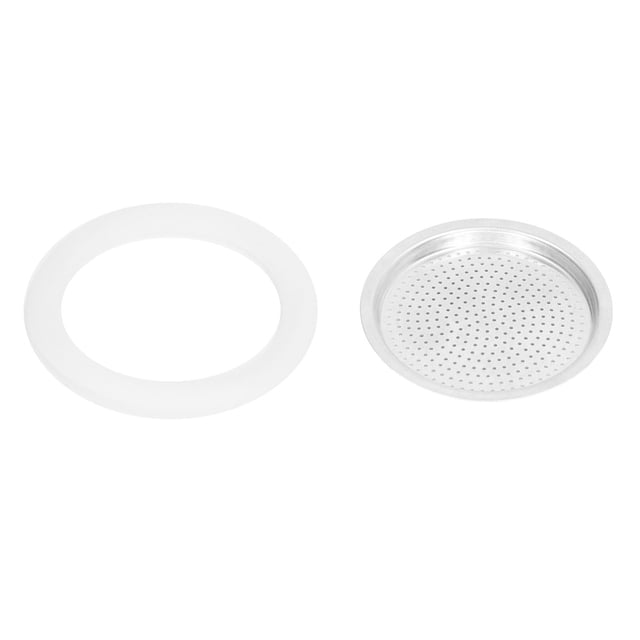Coffee Pot Filter, Universal Coffee Pot Filter Disc Even Holes With Sealing Ring For Coffee Making For 3 People