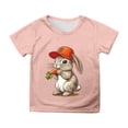 thumbnail image 1 of Chandails pour Garçons Ados à Manches Courtes Tenue de Pâques Imprimé Oeuf de Pâques Décontracté Col Rond T-Shirts Basiques Chandails pour Filles 12-13 Ans, 1 of 4