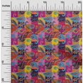 thumbnail image 2 of oneOone Viscose Chiffon Fuschia Pink Fabric Paisley Patchwork Craft Projects Decor Fabric Printed By The Yard 42 Inch Wide, 2 of 5