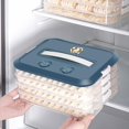 thumbnail image 4 of Storage Containers Plastic Cookie Containers Stackable Cookie Dumpling Storage Box Containers with Lids Airtight Leftover Storage Food Storage Meal Prep Food Containers Freezer Storage Lunch Storage, 4 of 7
