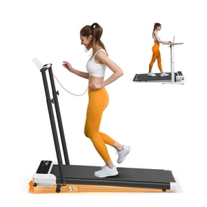 Pad de marche avec Incline, 2,5HP sous tapis de bureau pour la maison & Bureau, 2-in-1 Marche compacte & Jogging Machine avec télécommande & LED Affichage