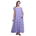 thumbnail image 1 of Bimba Robe de Nuit Imprimée pour Femmes en Rayonne Longue Maxi Robe de Sommeil Robe de Nuit, 1 of 4