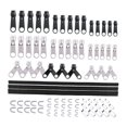 thumbnail image 1 of Rongfmy 87 Pcs Têtes de Fermeture Éclair en Nylon Remplacement Noir, 1 of 9