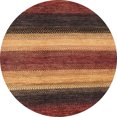 thumbnail image 1 of Ahgly Company Tapis Rond Abstrait Safran Rouge pour Intérieur, 3 Pieds Rond, 1 of 6