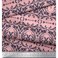 thumbnail image 3 of Soimoi Pink Rayon Fabric Moroccan Damask Printed Fabric 1 Yard 42 Inch Wide, 3 of 3