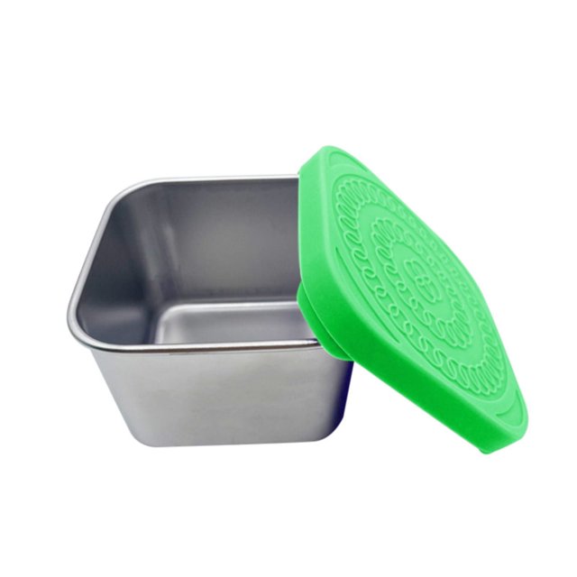 Ongmies Snack Container Leak Proof Small Food Container with Silicone Lid Stackable Snack Jar Stainless Steel Snack Containers Lunch Boxes