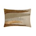 thumbnail image 1 of The HomeCentric Decorative Gold & Brown Pack of 2, 12"x26" (30x65 cm) Lumbar Pillow Cover, Linen Beaded, Sequins & Embroidery Oblong Pillow, Abstract Pattern Modern Style - Casting A Glow, 1 of 4