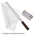 thumbnail image 3 of Unique Bargains Football Linesman Referee Flag Stainless Steel Pole Sponge Grip, White 4 Pack, 3 of 5
