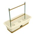 thumbnail image 4 of Jardinière Balcon Résine Rectangle Nordique Jardinière Boîte pour Jardin Extérieur Porche Beige, 4 of 10