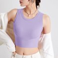 thumbnail image 2 of SwiftWear Womens U Back Sports Shaping Bras Padded High Neck Crop Workout Cotton Tank Tops, 2 of 9