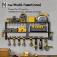 thumbnail image 3 of Power Tool Organizer for Tool Storage  Drill Holder Wall Mount with Charging Station  Tool Holder and Storage Rack for Garage Organization  Heavy Duty Metal Tool Shelf with Battery Holder, 3 of 9
