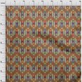 thumbnail image 3 of oneOone Tissu Georgette Viscose Rayé Ikat Imprimé au Mètre 42 Pouces de Large, 3 of 4