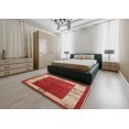 thumbnail image 4 of Ahgly Company Indoor Round Mid-Century Modern Red Oriental Area Rugs, 8' Round, 4 of 6