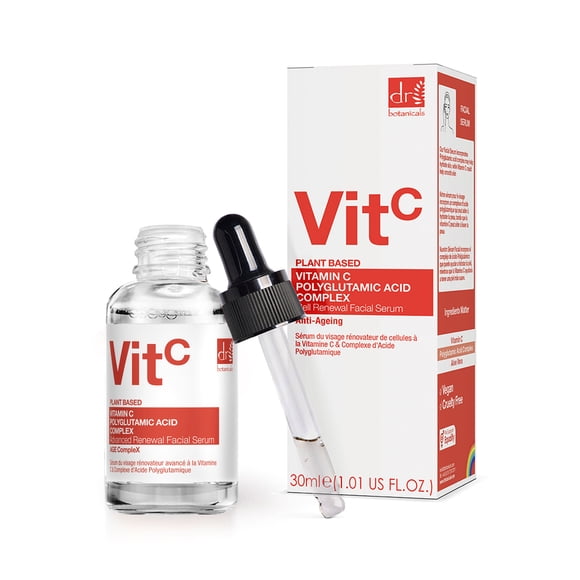 Vitamine C 3 % et Complexe d'Acide Polyglutamique 1 % et Sérum Facial Éclaircissant 30 ml