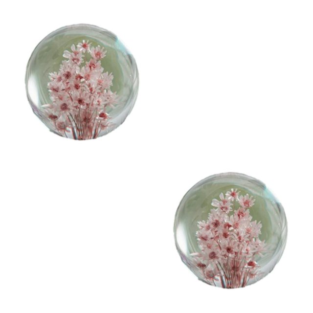 Baohd Exquisite Flower Crystal Ball Adding Elegance To Space Easily Portable Daisy red 7cm 2Set