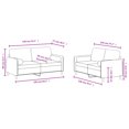 thumbnail image 4 of vidaXL 2 Piece Sofa Set with Pillows Light Grey Velvet, 4 of 5