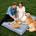 thumbnail image 2 of Bohemian Portable Outdoor Thickened Picnic Blanket Foldable Portable Large Soft Rug For Park Camping Beach Home (Color D 90 * 90cm) Rechargeable Camping Light Day Hiking Gear Camping Cooking Cup, 2 of 9