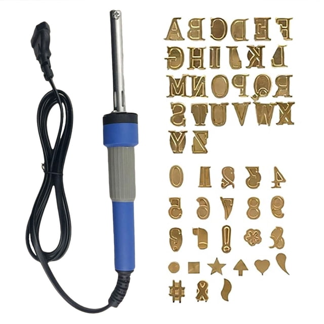 2025 Wood Carving Kit - Copper Tips, 26 Letters/Numbers, for DIY/Leather/Wood Crafts