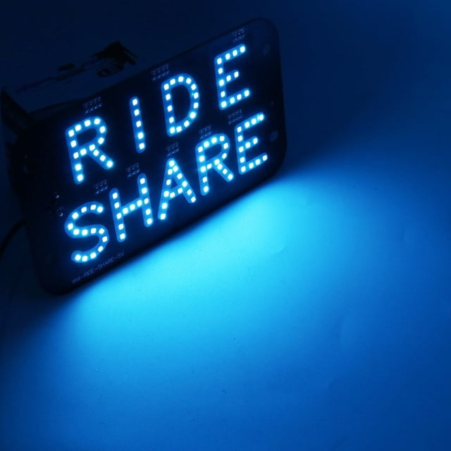 LED Light Sign For Car 7.5 X 4.5 Inch Windshield LED Car Sign With Suction Cups Text Led Light For Ride Driver