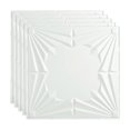thumbnail image 1 of Fasade Art Deco Decorative Vinyl Ceiling Panel 2ft x 2ft 5 Pack Gloss White, 1 of 5