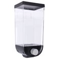 thumbnail image 2 of Distributeur De Nourriture Sèche Mural Transparent, Conteneur De Stockage De Riz Avec Bouton-pression Pour Céréales, Aliments Pour Animaux De Compagnie, Grains De Café(1.5L), 2 of 14