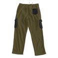 thumbnail image 4 of Ceisia Men Solid Color Loose Casual Pants Elastic Waist Drawstring Sports Gift Work Trousers, 4 of 7
