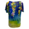 thumbnail image 4 of Heliisoer Grande Taille Femme Manches Courtes Imprimé Col en V Hauts Tee T-Shirt Blouse, 4 of 5