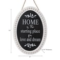 thumbnail image 2 of IH Casa Decor Wooden Beaded Oval Sign Home, 2 of 3