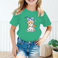 thumbnail image 2 of HNMKIU T-Shirt Graphique à Manches Courtes pour Filles, Tenue Décontractée d'Été, Col Rond Tendance pour Jeunes Fashionistas, 2 of 5