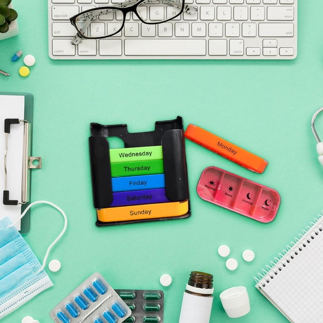 Medicine Organizer Box for Household Travel | Pill Storage Case for Medication and Vitamins | Compact Container for Home, Office, or Car | First Aid Supply Holder for Small Health Items