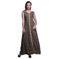 thumbnail image 1 of Bimba Robe Longue Décontractée d'Été Sans Manches à Fente avant Imprimée Géométrique pour Femmes - Petit, 1 of 5