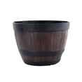 thumbnail image 1 of Barils Rustiques en Résine Seau Jardinière Pots de Plantes Boîtes Contenant Seau Jardinière de Cour Arrière Extérieur Intérieur, 1 of 6