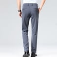thumbnail image 5 of AherBiu Mens Dress Pants Pantalon Habillé pour Homme Taille Extensible Coupe Ajustée Pantalon de Complet avec Poches Extensible devant Plat, 5 of 5