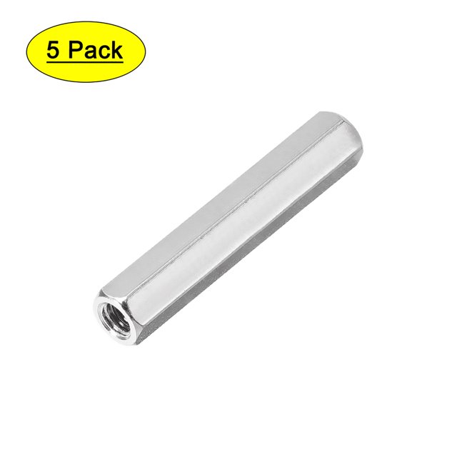 Unique Bargains M4x40mm Female to Female Hex Nickel Plated Spacer Standoff 5pcs