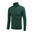 thumbnail image 2 of INSPIRE CHIC Chandails pour Hommes, Chandail à Col Roulé, Manches Longues, Extensible, Coupe Ajustée, Hauts 34 Vert Foncé, 2 of 7