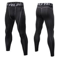 thumbnail image 2 of Mens Four Seasons Simple Exercise Tight Fitness Running Stretch Basketball Base Training Compression Pants Fitness Pants Pants, 2 of 5