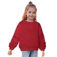 thumbnail image 3 of Penkiiy Chandail Molletonné 2 Pcs pour Bébés Garçons Filles, Col Ras du Cou, Coton Uni, Chandail à Enfiler, Nouveau-Né Nourrisson, Chaud, Basique, Chandail d'Automne Hiver, Haut 7 Ans, Rouge, 3 of 8