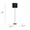 thumbnail image 3 of Lampadaire Simple Designs Brushed Nickel Drum Shade, 3 of 8