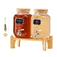 thumbnail image 1 of VEVOR Drink Dispenser 1 Gal Beverage Dispenser for Parties Glass with Stand 2PCS, 1 of 9