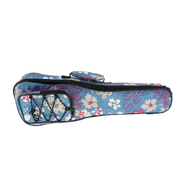 Tachiuwa Étui de Rangement Souple pour Ukulélé Support Sac à Dos Grand Rangement pour Ukulélé - 21 Pouces Bleu