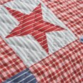 thumbnail image 4 of JML Quilt Set 3 Piece, Embossed Bedspread Bedding Set with 2 Shams, King, Navy & Red Stars, 4 of 6