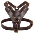 thumbnail image 2 of Hexplore Heavy Duty Genuine Leather Dog Harness Adjustable for Large Dogs Pitbull Rottweiler High Quality, 2 of 18