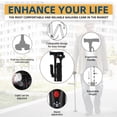 thumbnail image 4 of POINTERTECK Canne de Marche avec Lumière DEL et Alarme pour Hommes et Femmes - Canne Autoportante Pliable, Ajustable et Rabattable à Pointe Pivotante, Robuste / Bâtons de Marche Cannes Pliantes pour Aînés et Annonce, 4 of 9