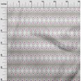 thumbnail image 2 of oneOone Tissu Popeline Sergé Coton Bio Imprimé Plume de Paon Ikat BTY 42 Pouces de Large, 2 of 4